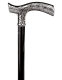 Gastrock wooden Walking Stick Fancy Chrome Fritz black