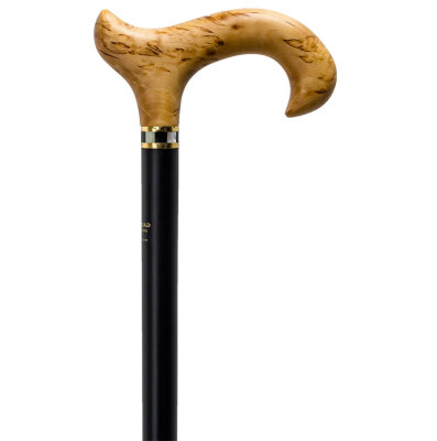 Gastrock Wooden Walking Stick Artdeco Derby Curly Birch