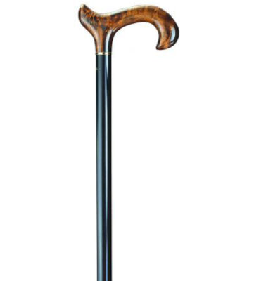 Gastrock Wooden Walking Stick Derby black-yew-look slim
