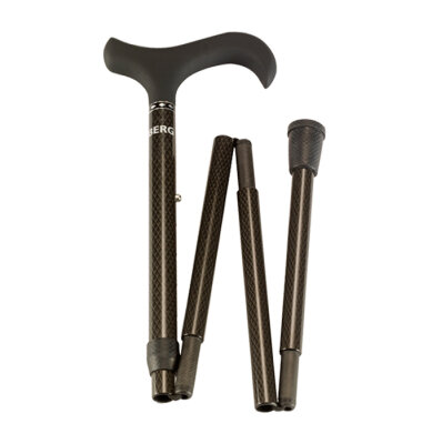 Ossenberg faltbarer Gehstock aus Carbon höhenverstellbar Derbygriff