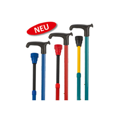 Ossenberg colored light metal stick for children with soft grip adjustable