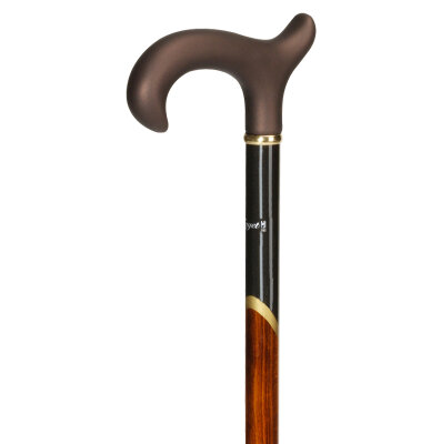 Ossenberg cane in red-black with a velvety soft coating