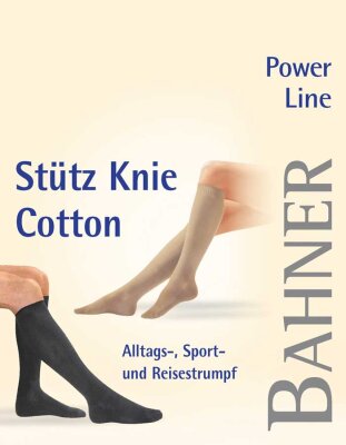 Stützstrümpfe Bahner Power Line Stützstrumpf Knie Cotton 140