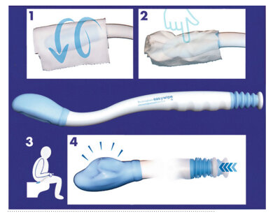 Russka easywipe wiping aid for intimate hygiene