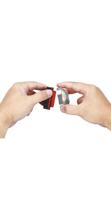 Gastrock Wechselgummipuffer 16 mm schwarz mit roter Verschleißanzeige