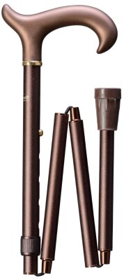 Gastrock cane Derby folding cane Soft bronze