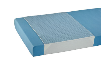 suprima reusable bed pad cotton with side elements blue