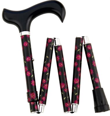 Gastrock cane Deluxe-Supermini folding stick Fleur