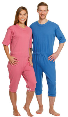 suprima carebasic jumpsuit short leg zipper