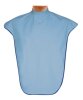suprima terry cloth adult bib with loop fastener light blue