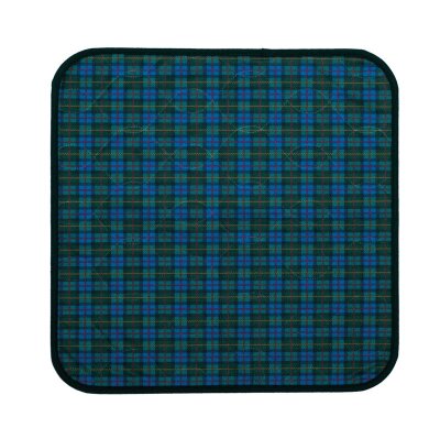 suprima seat protector blue green check