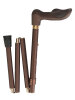 Ossenberg foldable light metal cane bronze Fischer handle...