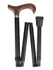 Ossenberg foldable light metal stick with Derby handle wood