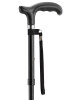 Ossenberg foldable light metal cane black Derby handle...