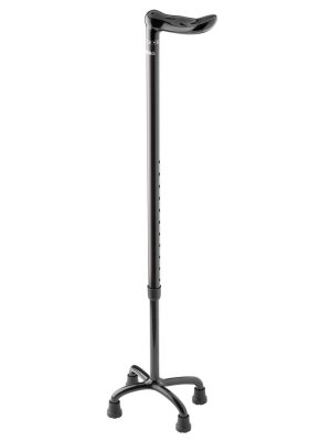 Ossenberg Carbon Vierfuß Gehhilfe schwarz Cosy Griff