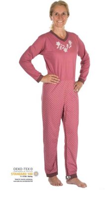 suprima Care Function Pflege Schlafanzug Motiv Blumenranke