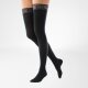 Bauerfeind VenoTrain micro CCL 1 AG Thigh stockings long Haftband Mikronoppe closed toe schwarz M normal